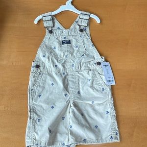 NWT Oshkosh Anchor detail 3T overall shorts